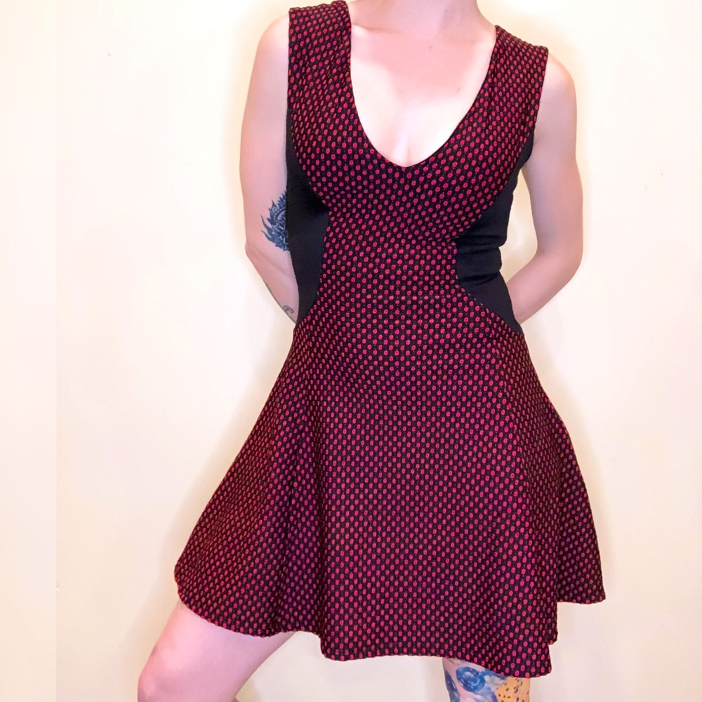 Reversible A-Line Sleeveless Pinup Skater Dress - Picture 1 of 7